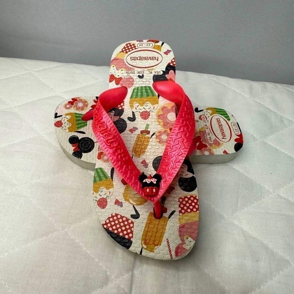 Havaianas Girls Toddler Size 9C Minnie Mouse Flip Flops Sandals Slippers